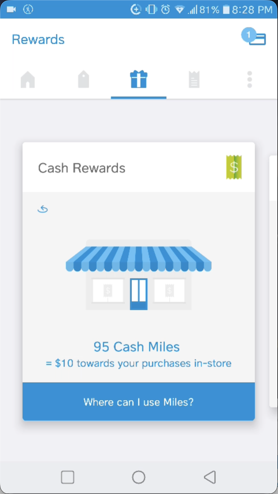 The rewards catalogue